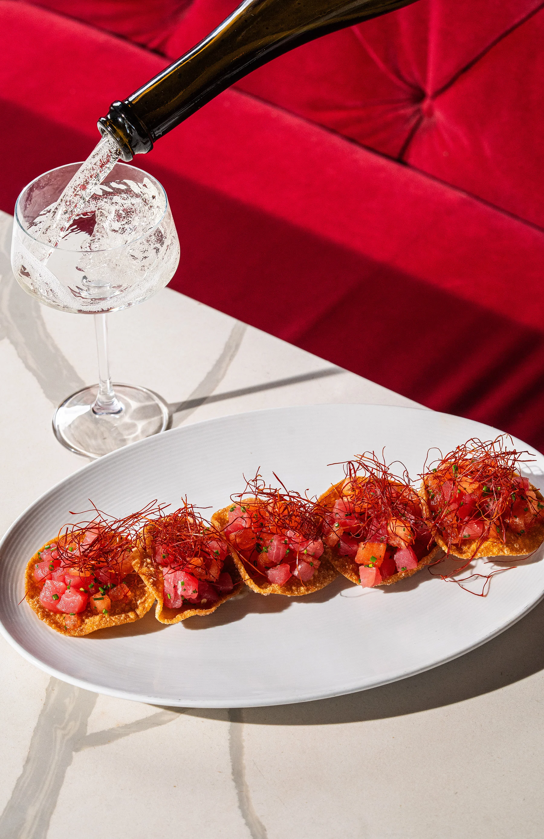 Tuna tartare with champagne